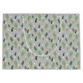 Grand Sac Cadeau Motif de cactus d'été (Devant)