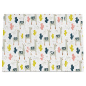 Grand Sac Cadeau Motif de cactus et de lamas (Devant)