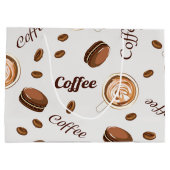 Grand Sac Cadeau Motif de café (Dos)