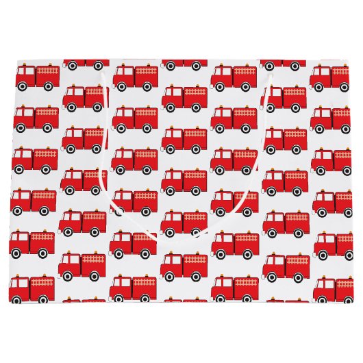 Grand Sac Cadeau Motif de camion-feu rouge (Devant)