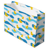 Grand Sac Cadeau Motif de canard en caoutchouc jaune (Dos Angle)