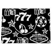 Grand Sac Cadeau Motif de casino (Devant)