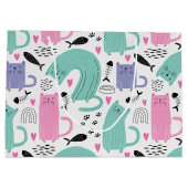 Grand Sac Cadeau Motif de chats mignons (Dos)