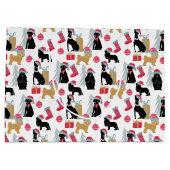 Grand Sac Cadeau Motif de chien de Joyeux Noël (Dos)