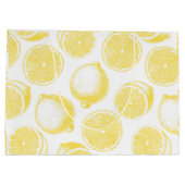 Grand Sac Cadeau Motif de citron à main (Dos)