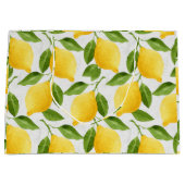 Grand Sac Cadeau Motif de citrons d'aquarelle (Devant)