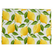 Grand Sac Cadeau Motif de citrons d'aquarelle (Dos)