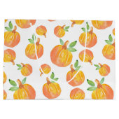 Grand Sac Cadeau Motif de Citrouille d'aquarelle 3 (Dos)