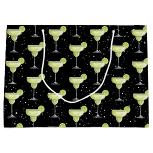 Grand Sac Cadeau Motif de cocktail Margarita