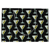 Grand Sac Cadeau Motif de cocktails Martini (Dos)