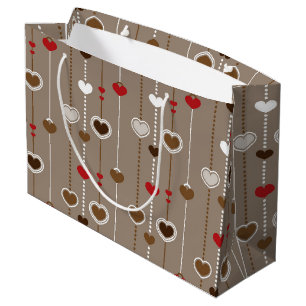 Grand Sac Cadeau Motif de coeur 29