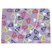 Grand Sac Cadeau Motif de coeur 31 (Devant)