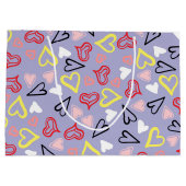 Grand Sac Cadeau Motif de coeur 31 (Dos)