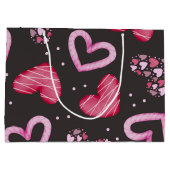 Grand Sac Cadeau Motif de coeur 34 (Dos)