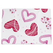 Grand Sac Cadeau Motif de coeur 36 (Devant)