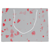 Grand Sac Cadeau Motif de coeur 37 (Devant)