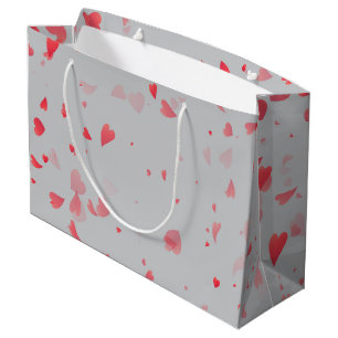 Grand Sac Cadeau Motif de coeur 37