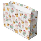 Grand Sac Cadeau Motif de Cupcake (Dos Angle)