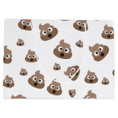 Grand Sac Cadeau Motif de Cute Poop Emoji (Dos)