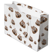 Grand Sac Cadeau Motif de Cute Poop Emoji (Dos Angle)