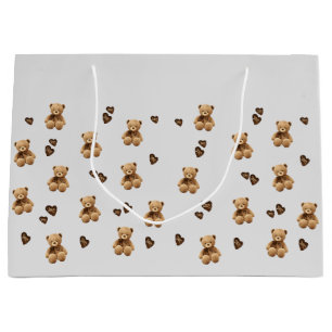 Grand Sac Cadeau motif de dessin animé de l'ours mignon