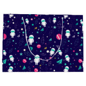 Grand Sac Cadeau Motif de dessin de l'astronaute spatial (Dos)