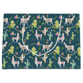 Grand Sac Cadeau Motif de drapeau de lama d'aquarelle (Devant)