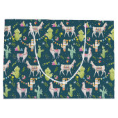 Grand Sac Cadeau Motif de drapeau de lama d'aquarelle (Dos)