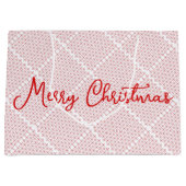 Grand Sac Cadeau Motif de fête blanc et rouge (Devant)