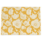 Grand Sac Cadeau Motif de fleur d'or (Devant)