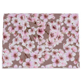 Grand Sac Cadeau Motif de fleurs de cerisiers (Devant)