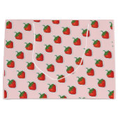 Grand Sac Cadeau Motif de fraise rouge sucrée (Devant)