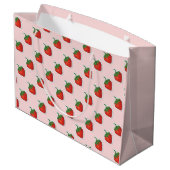 Grand Sac Cadeau Motif de fraise rouge sucrée (Dos Angle)