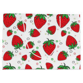 Grand Sac Cadeau Motif de fraises (Dos)