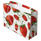 Grand Sac Cadeau Motif de fraises (Dos Angle)