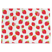 Grand Sac Cadeau Motif de fraises d'aquarelle (Devant)
