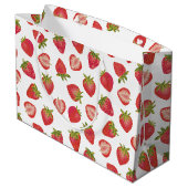 Grand Sac Cadeau Motif de fraises d'été (Dos Angle)
