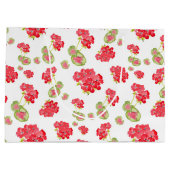 Grand Sac Cadeau Motif de géraniums aquarelles (Dos)