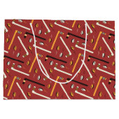 Grand Sac Cadeau Motif de hockey (Dos)