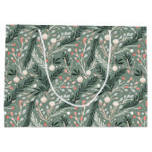 Grand Sac Cadeau Motif de houx de Noël (Dos)