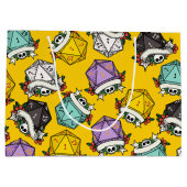 Grand Sac Cadeau Motif de jeu de dés D20 (Dos)