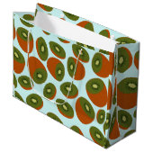 Grand Sac Cadeau Motif de Kiwifruit (Devant Angle)