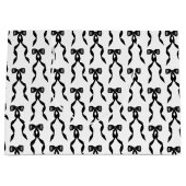 Grand Sac Cadeau Motif de la Bow Noir (Devant)