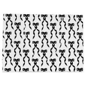 Grand Sac Cadeau Motif de la Bow Noir (Dos)