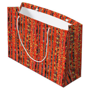 Grand Sac Cadeau Motif de la forêt de Birch Tree