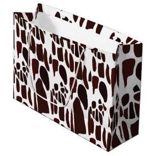 Grand Sac Cadeau Motif de la peau de girafe