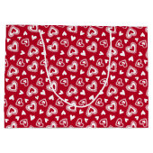 Grand Sac Cadeau Motif de la Saint Valentin (Dos)