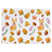 Grand Sac Cadeau Motif de l'aquarelle de bois Fox (Dos)