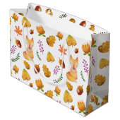 Grand Sac Cadeau Motif de l'aquarelle de bois Fox (Dos Angle)