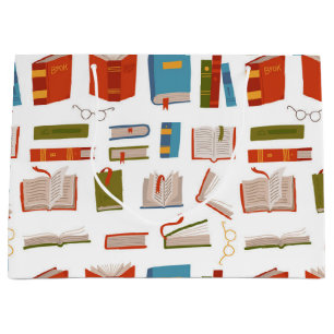 Grand Sac Cadeau Motif de livre